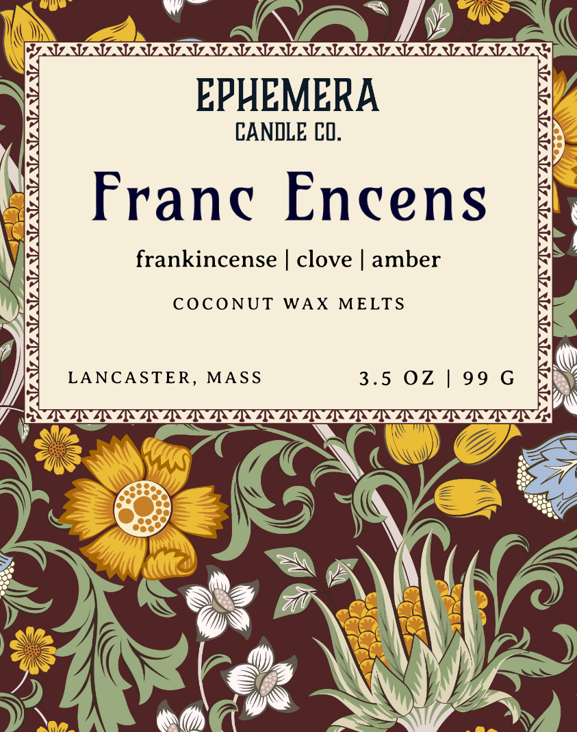 Franc Encens Wax Melts | Frankincense, Amber, Clove