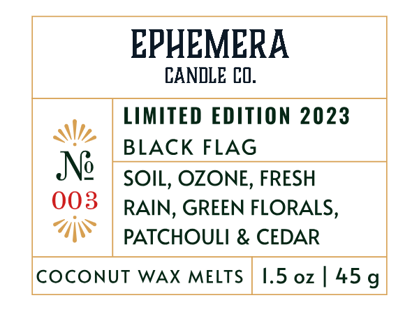 Soil, ozone, fresh rain, green florals, patchouli and cedar