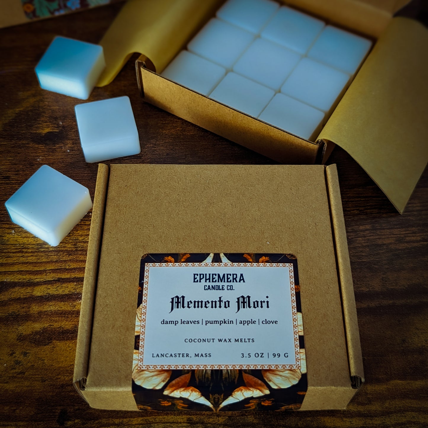 Memento Mori Wax Melts | Damp Leaves, Pumpkin, Cloves, Apple