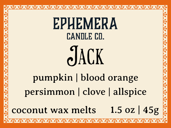 Jack Wax Melts | Spiced Pumpkin, Blood Orange, Persimmon & Vanilla