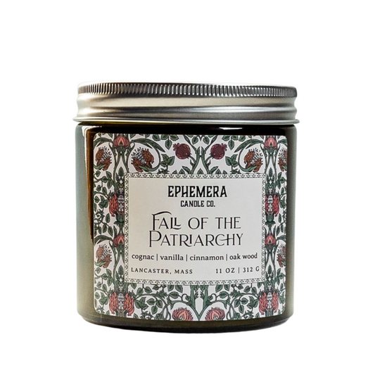Fall of the Patriarchy wood wick candle - cognac, wood and warm vanilla