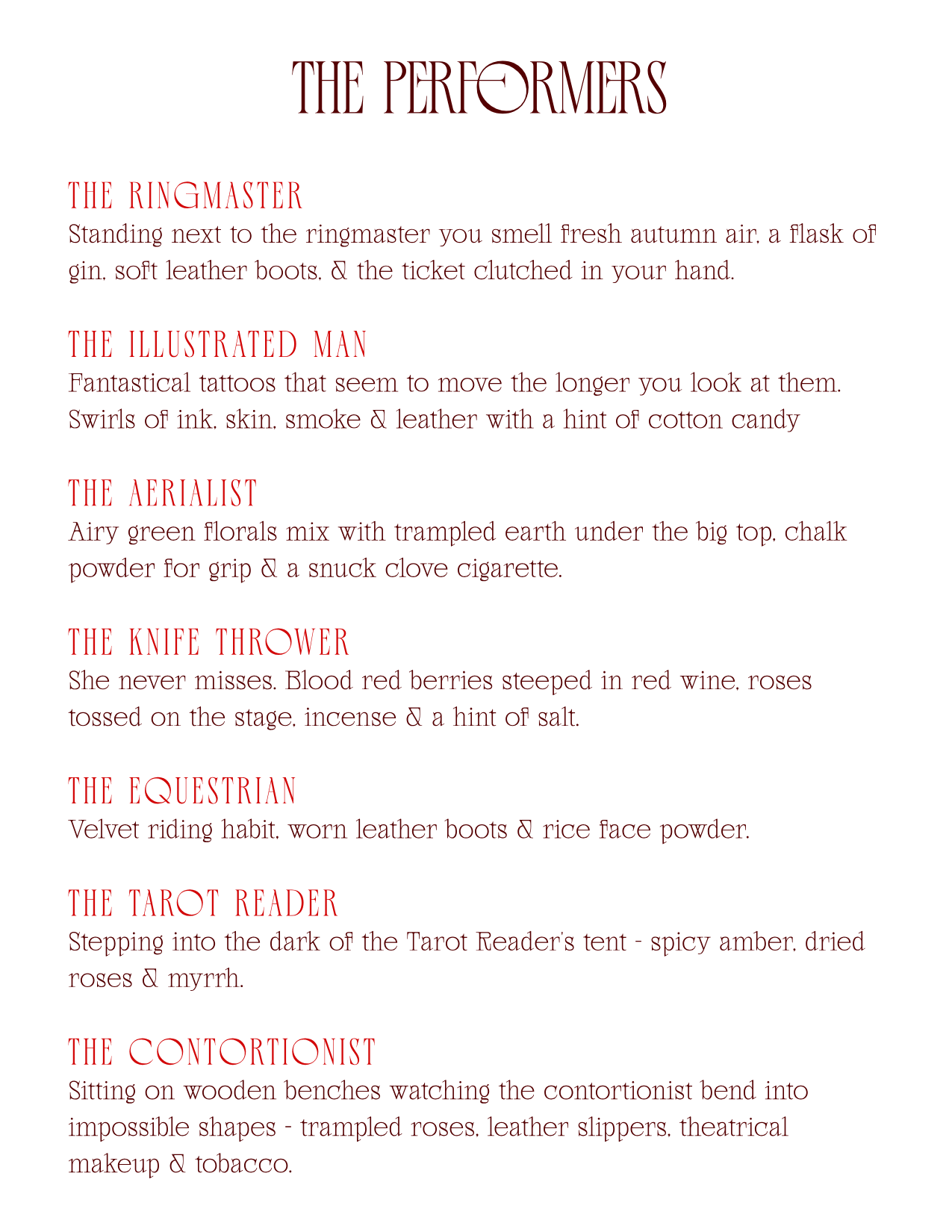 Circus Collection | The Performers