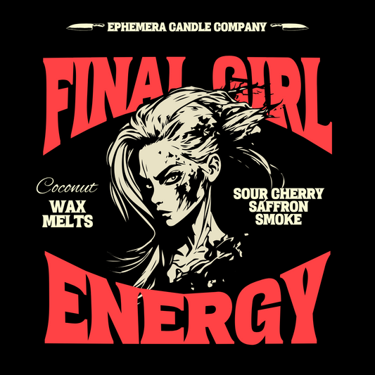 Final Girl Energy Wax Melts | Sour Cherry, Saffron, Wood Smoke
