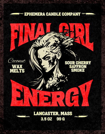 Final Girl Energy Wax Melts | Sour Cherry, Saffron, Wood Smoke
