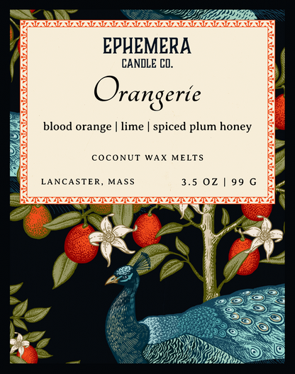 Orangerie Wax Melts | Blood Orange, Lime, Spiced Honey