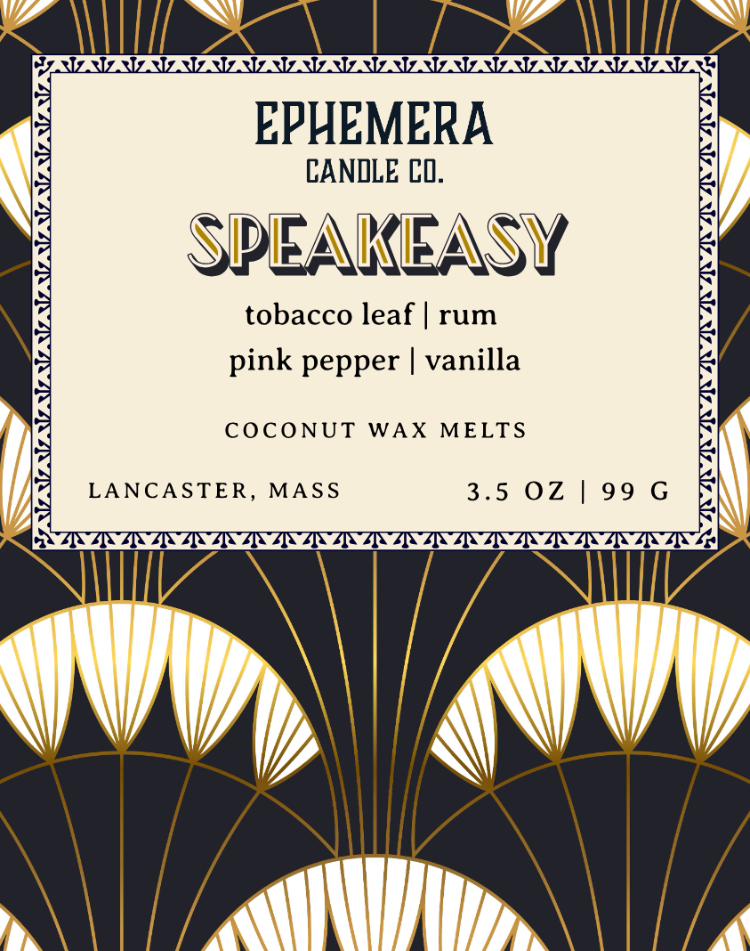 Speakeasy Wax Melts | Dark Rum, Tobacco Leaf, Vanilla & Pink Pepper