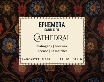 Cathedral | Mahogany, Beeswax, Incense & Lit Matches