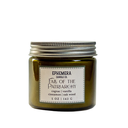 Fall of the Patriarchy wood wick candle - cognac, wood and warm vanilla
