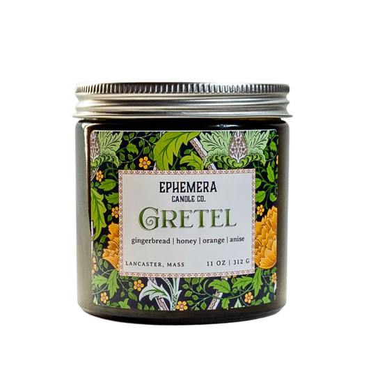 Gretel wood wick candle - gingerbread, honey, citrus & spice