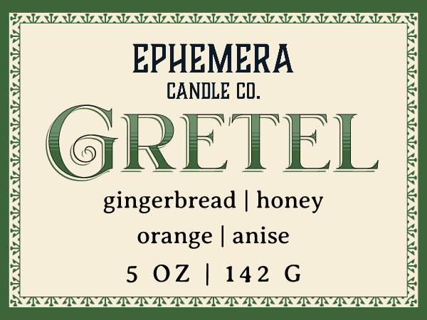 Gretel wood wick candle - gingerbread, honey, citrus & spice