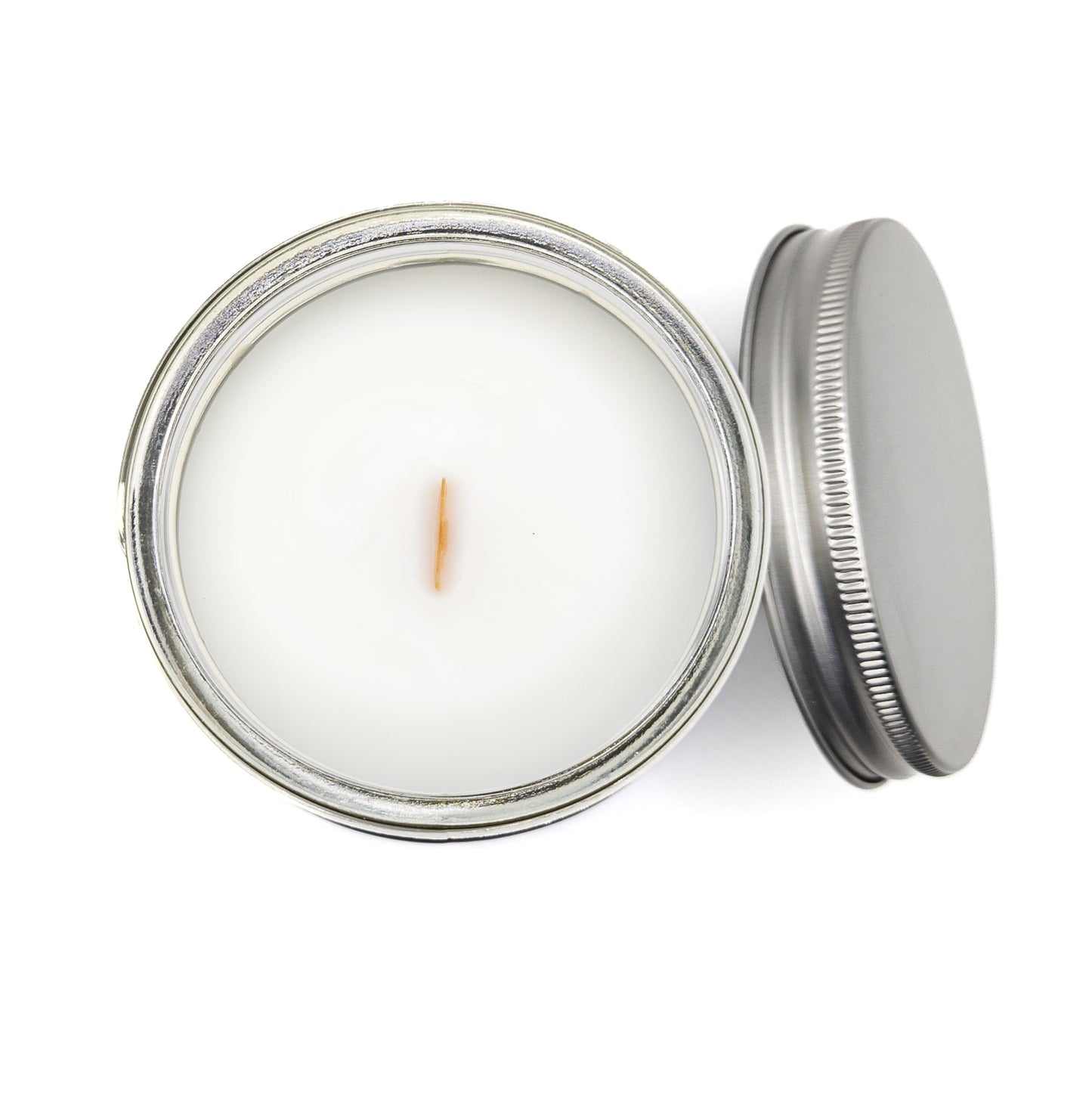 Coconut apricot luxury wax blend with crackling wooden wick