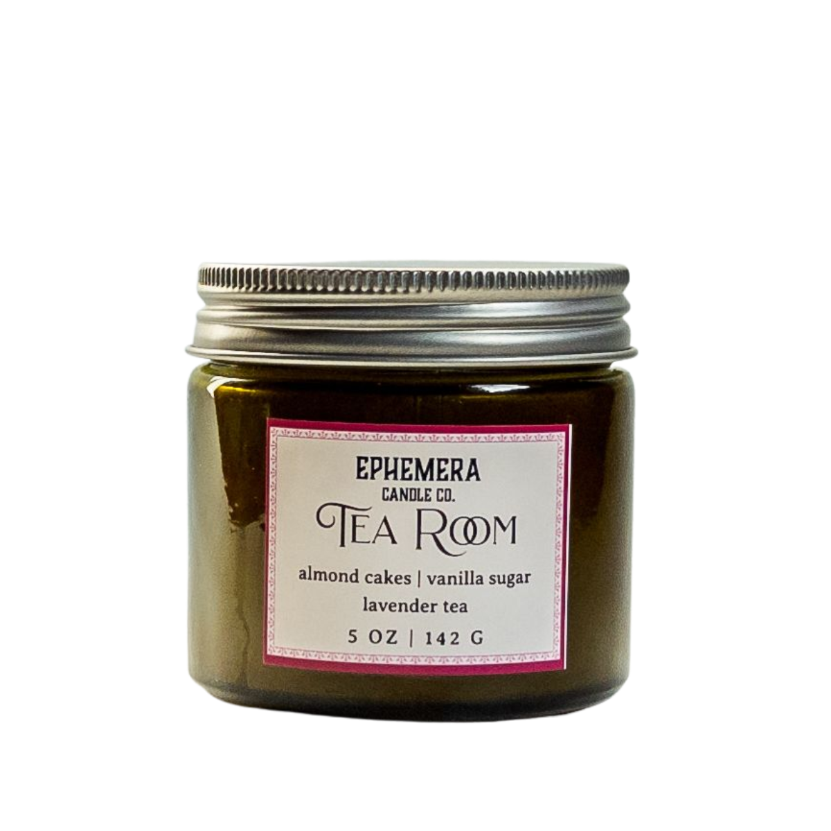 Tea Room 5 oz wood wick candle - almond cake, vanilla sugar and lavender tea